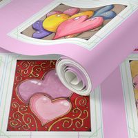 Watercolor Valentine Sachets Pink Set