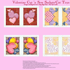 Watercolor Valentine Sachets Pink Set