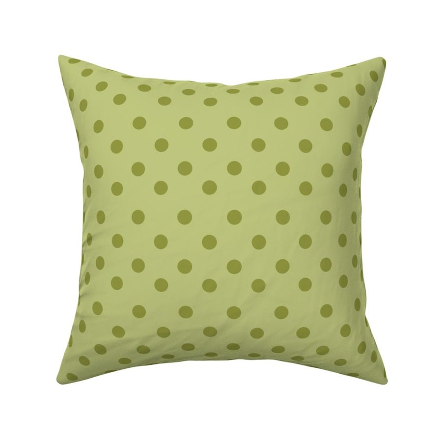 Half inch green polka dot