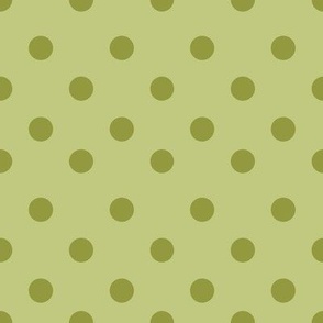 Half inch green polka dot