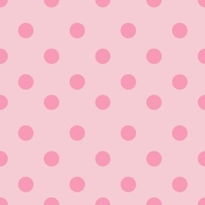 Half inch pink polka dot