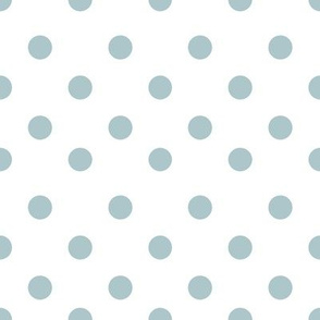 Half inch blue polka dot