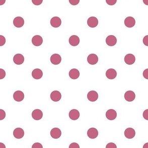 Half inch rose pink polka dot