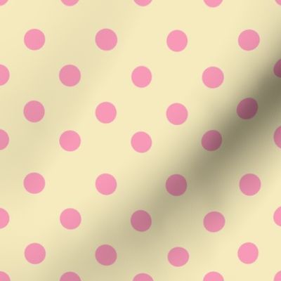 Half inch polka dot pink and yellow