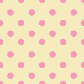 Half inch polka dot pink and yellow