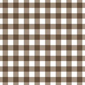 Half inch brown gingham