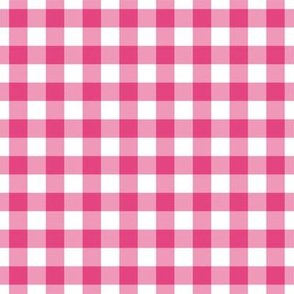 Half inch pink gingham