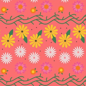 Summer Hippie Flowers / Peach