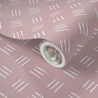 mudcloth freehand checkerplate - dusty pink