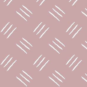 mudcloth freehand checkerplate - dusty pink