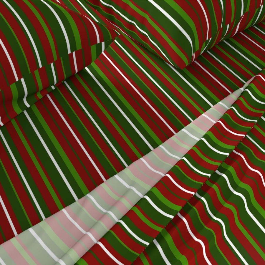 Stripes - Red and Green