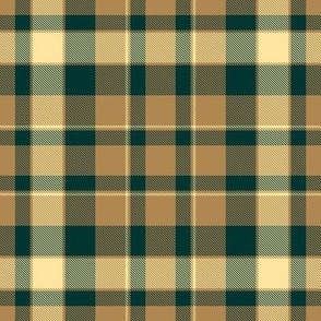 Green Gold Black Plaid 