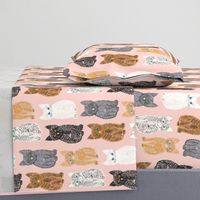 Scribble Kittens - Pink - Large