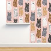 Scribble Kittens - Pink - Large