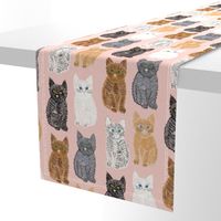 Scribble Kittens - Pink - Large