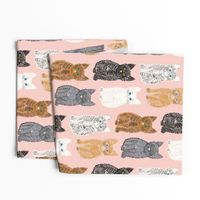 Scribble Kittens - Pink - Large