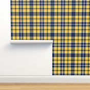 Blue Yellow and White Plaid