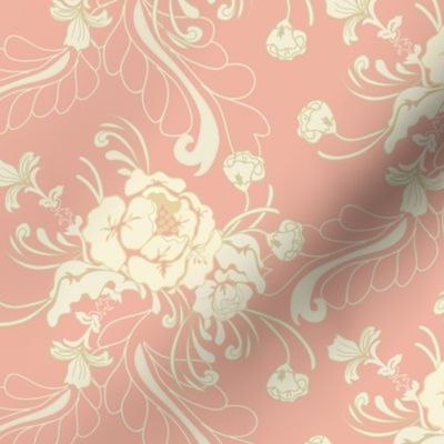 Rose Damask coral