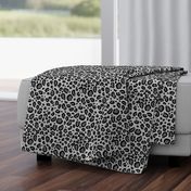 leopard print fabric - grey, animal print fabric, animal design - print