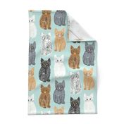 Scribble Kittens - Mint - Large