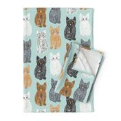 Scribble Kittens - Mint - Large