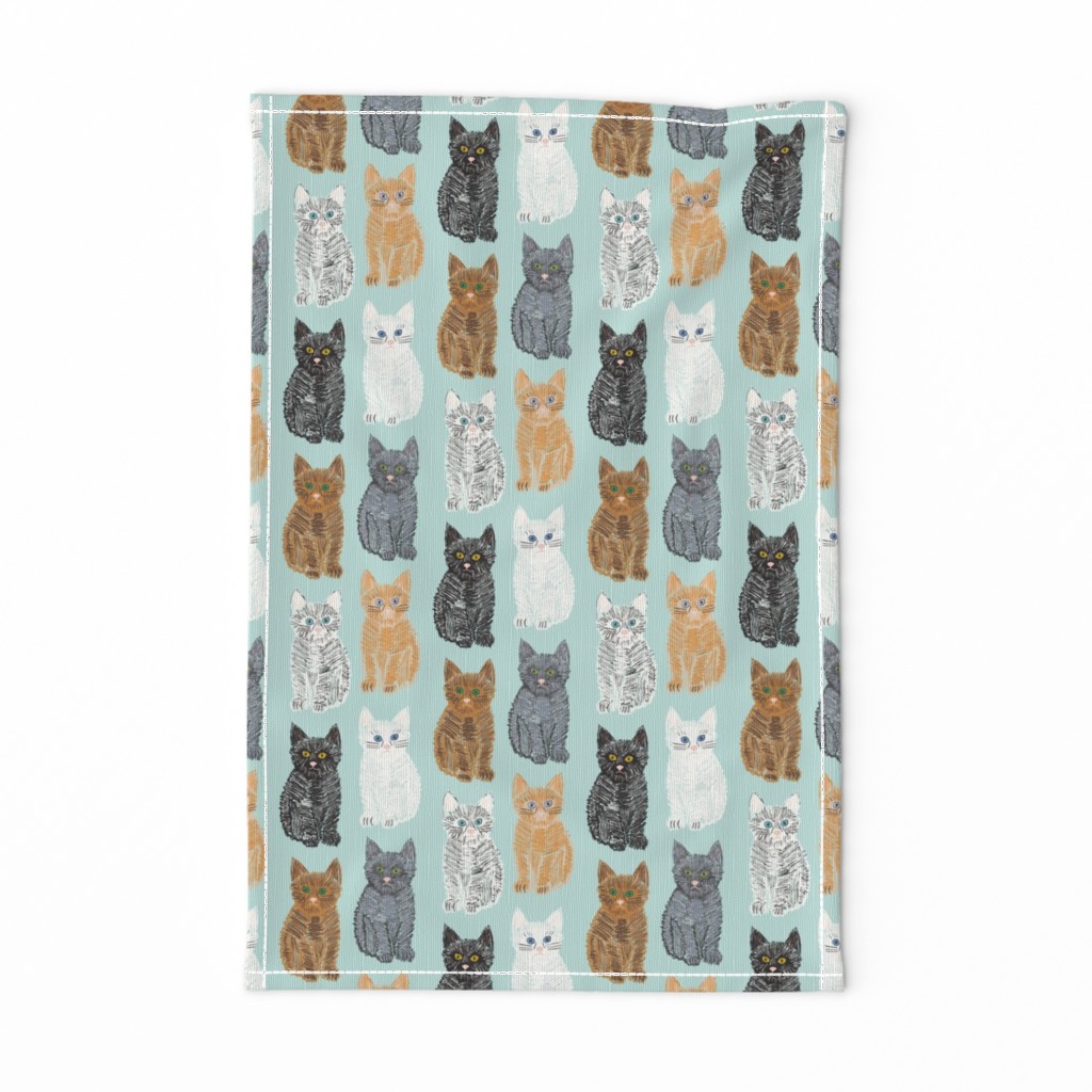 Scribble Kittens - Mint - Medium