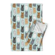 Scribble Kittens - Mint - Medium