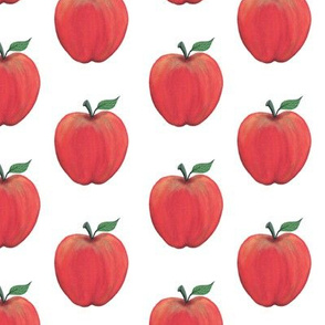Red Apples on White