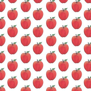 Red Delicious Apple Half-Drop on White