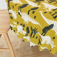 Dinosaurs -Yellow, Navy