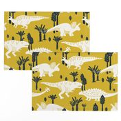 Dinosaurs -Yellow, Navy