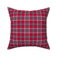 Chunky Red Gray Silver and Black Plaid