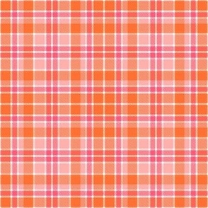 Coral and Pink Plaid