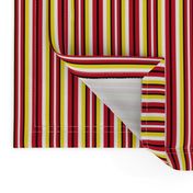 Vertical Red Yellow White Black Stripes 