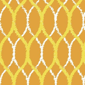 Abstract Yellow and Gold Fishnet