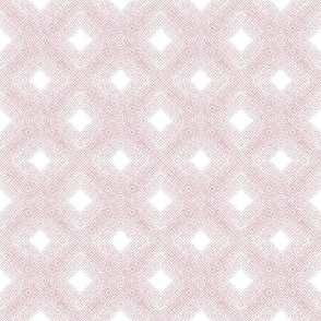 Diamond Mesh Pattern on Pale Pink Faux Velvet