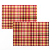 Plaid in Red Yellow Black and White