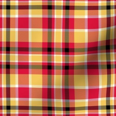 Plaid in Red Yellow Black and White