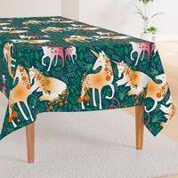 Once Upon a Time- Mystical Woodland with Apple Deers and Orange Unicorns- Jumbo Scale