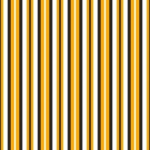 Gold Black and White Vertical Stripes