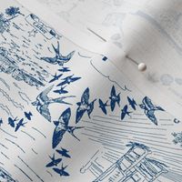 Star Island Toile2.1 vertical navy