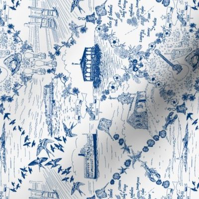 Star Island Toile2.1 vertical navy