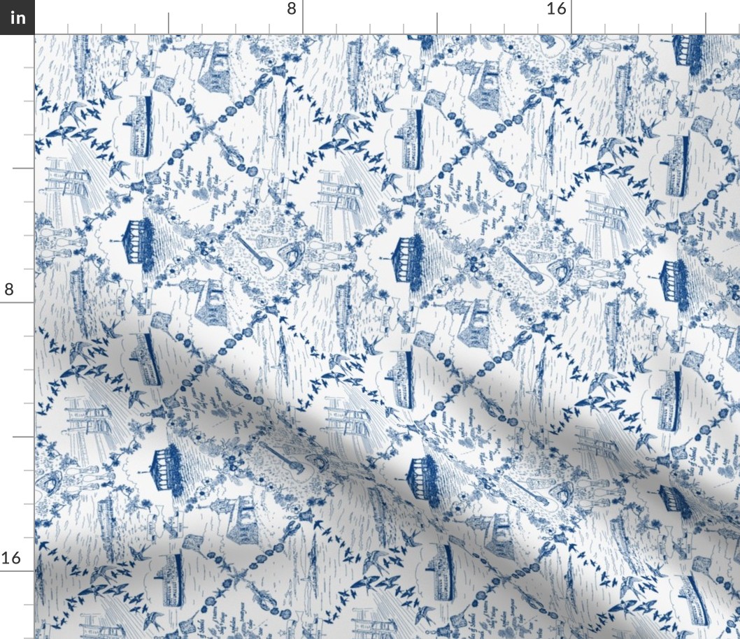 Star Island Toile2.1 vertical navy