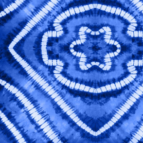 Shibori Mandalas- Blue- Large Scale