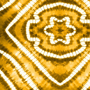 Shibori Mandalas- Dark Goldenrod- Large Scale