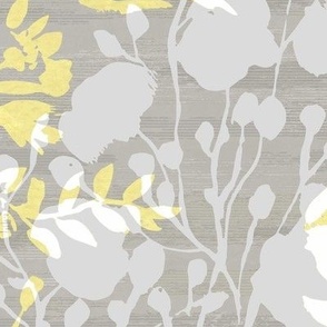 Botanic flower gray yellow