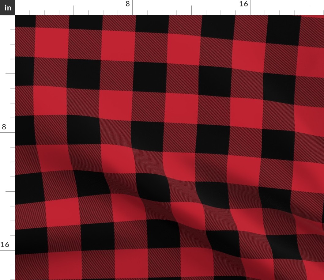 Buffalo Plaid (2") Black + Red