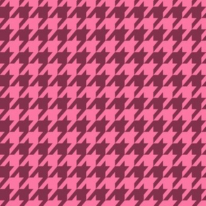 Houndstooth Small Custom Pink