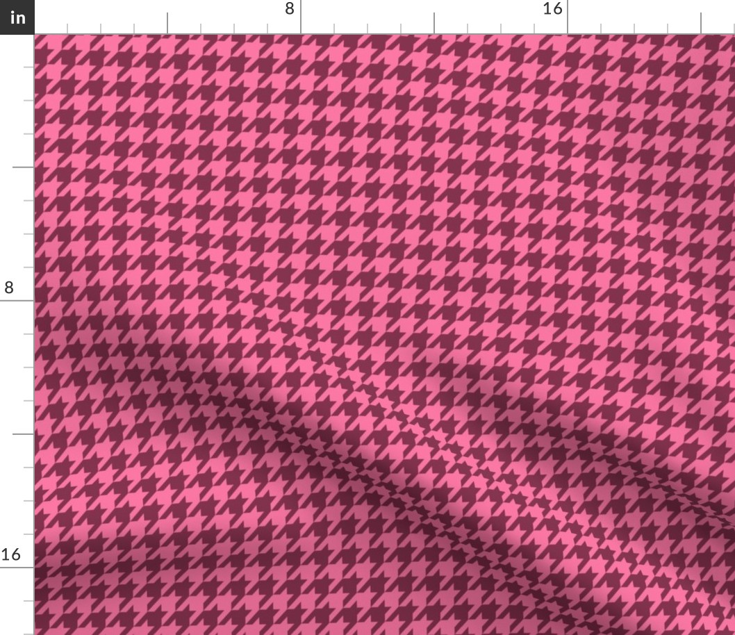 Houndstooth Small Custom Pink