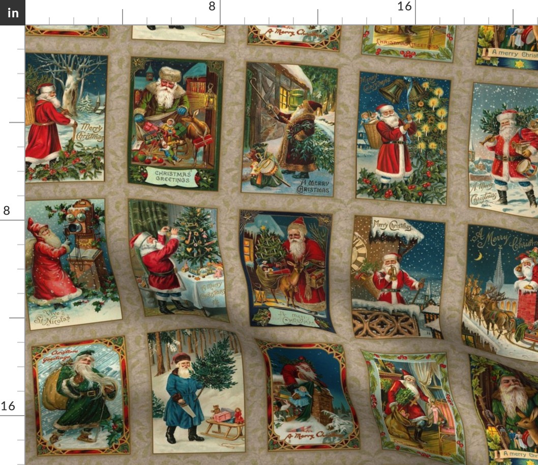 Vintage Santas Panel-C